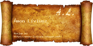 Ámon Líviusz névjegykártya